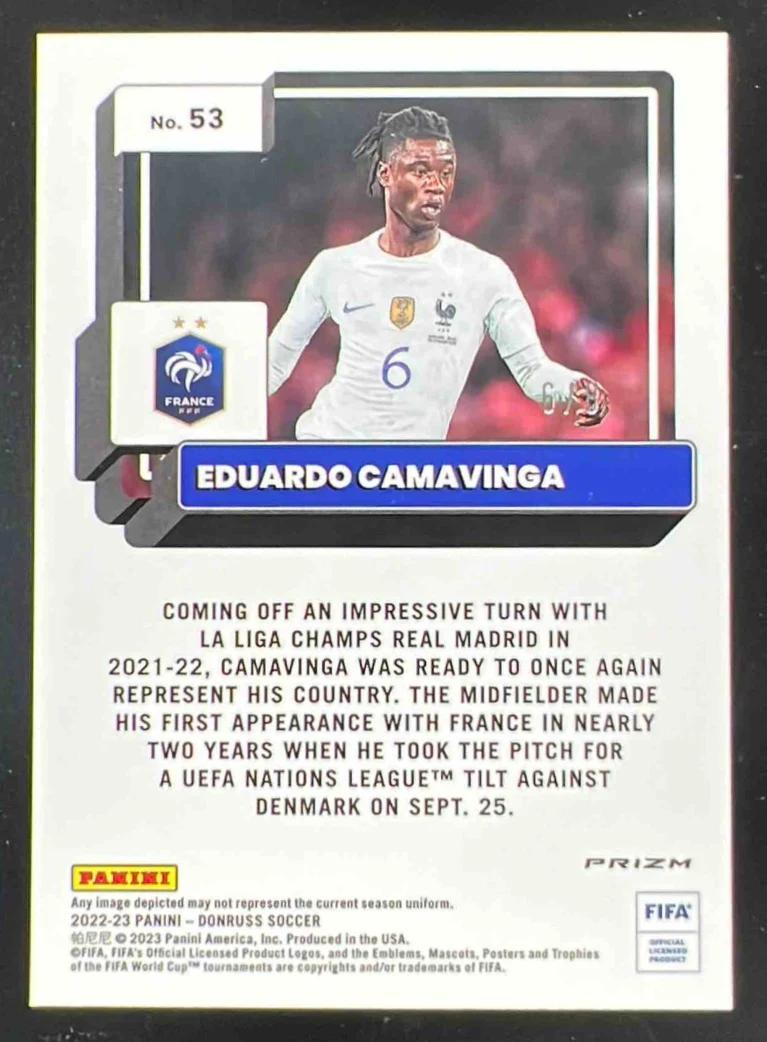 2022-23 Panini Donruss Optic Dragon #53 Eduardo Camavinga /8 - Image 2