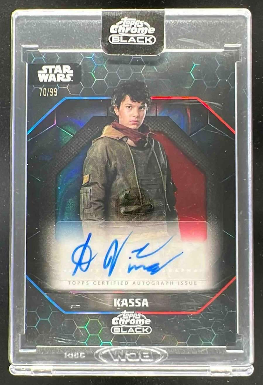 2024 Topps Chrome Black Star Wars Light Side Blue Red Lava Antonio Vina Auto /99