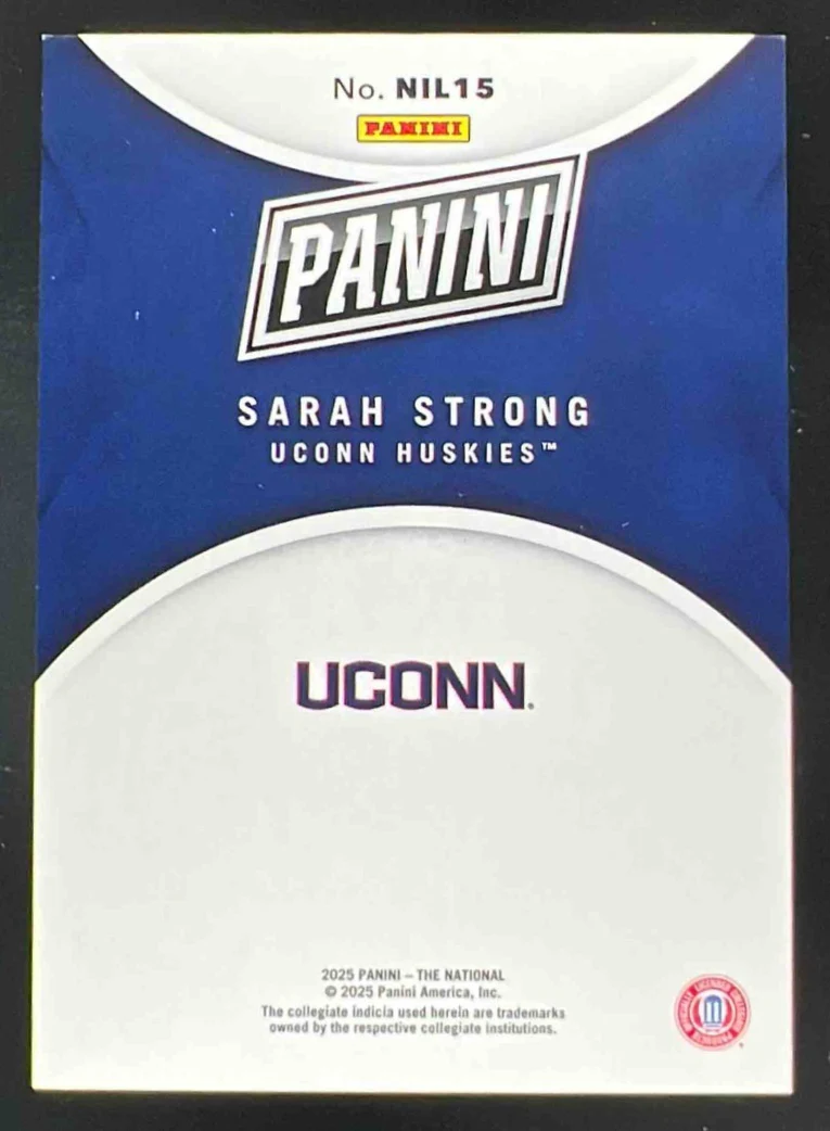 2025 Panini National Convention Silver Pack VIP Orange #NIL15 Sarah Strong /199 - Image 2