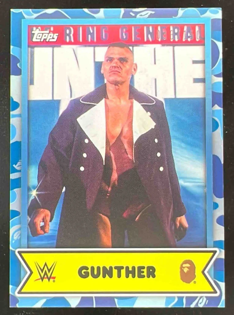 2025 Topps WWE x Bape Blue Camo #15 GUNTHER /150
