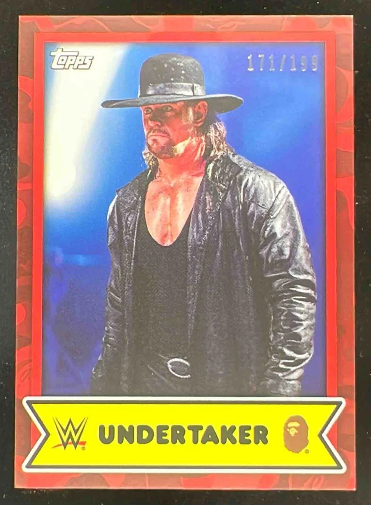2025 Topps WWE x Bape Red Camo #7 Undertaker /199