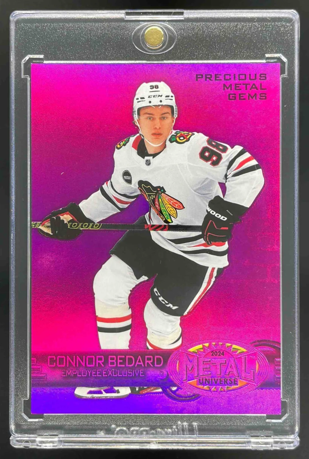 2024 Metal Universe Precious Metal Gems Employee Exclusive Pink Connor Bedard