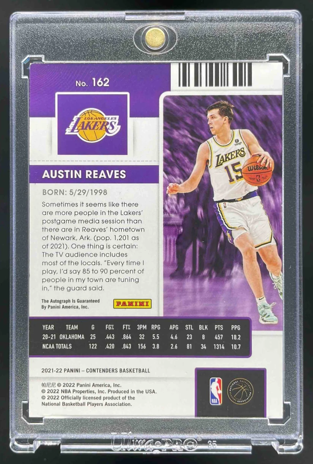 2021-22 Contenders The Finals Ticket #162 Austin Reaves Autograph RC Auto /49 - Image 2