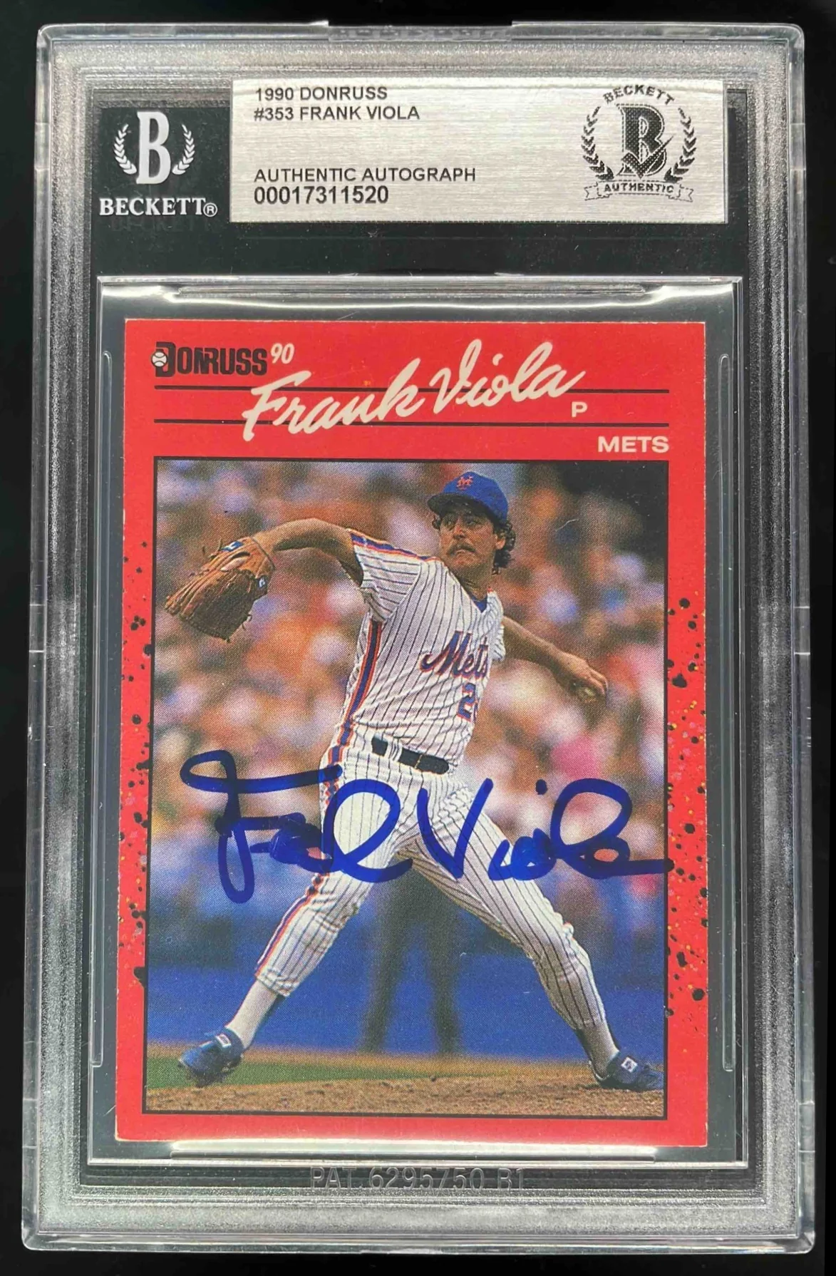 1990 Donruss #353 Frank Viola Autograph Auto BGS Authentic