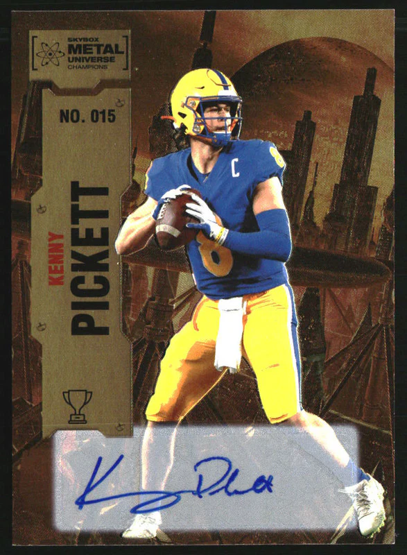 2022 Skybox Metal Universe Champions Autographs Gold #15 Kenny Pickett Auto /25