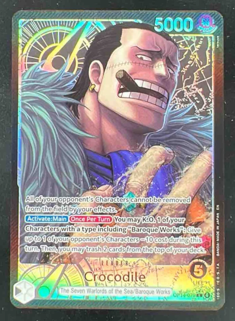 One Piece Crocodile - OP14-079 Alternate Art - The Azure Sea's Seven OP14