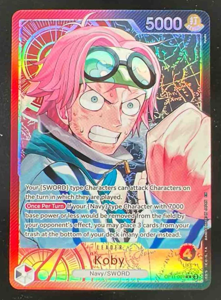 One Piece Koby 001 Alternate Art - A Fist of Divine Speed OP11