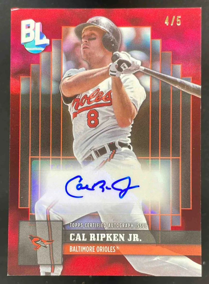2024 Topps Big League Big League Autographs Red Foil #BLA-CRJ Cal Ripken Jr./5