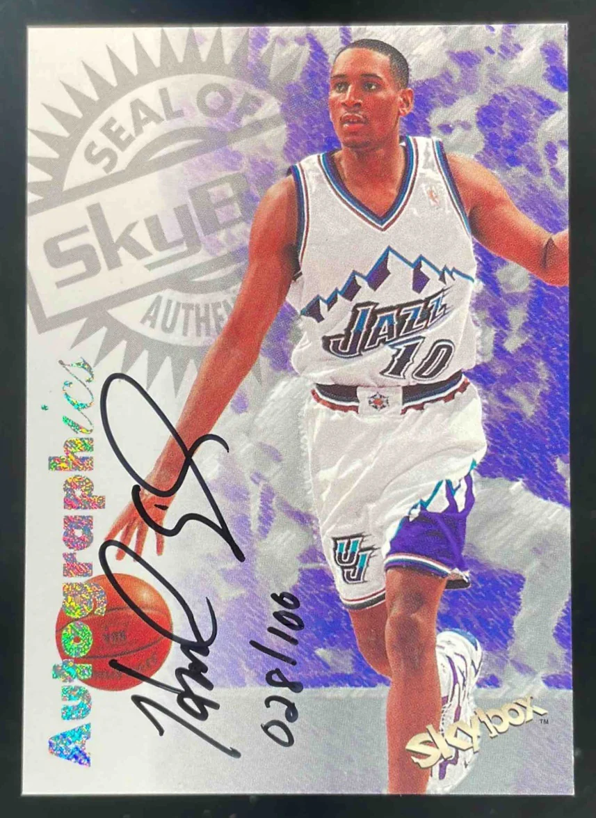 1997-98 Skybox Premium Autographics Century Marks #NNO Howard Eisley Auto /100
