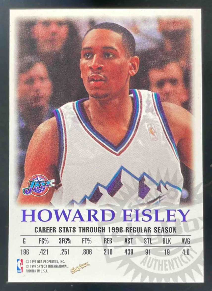 1997-98 Skybox Premium Autographics Century Marks #NNO Howard Eisley Auto /100 - Image 2