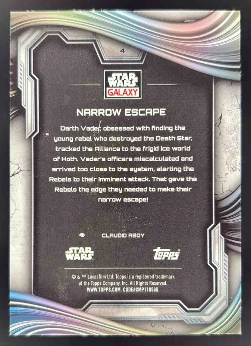 2025 Topps Chrome Star Wars Galaxy Mini-Diamond Refractor #4 Narrow Escape - Image 2