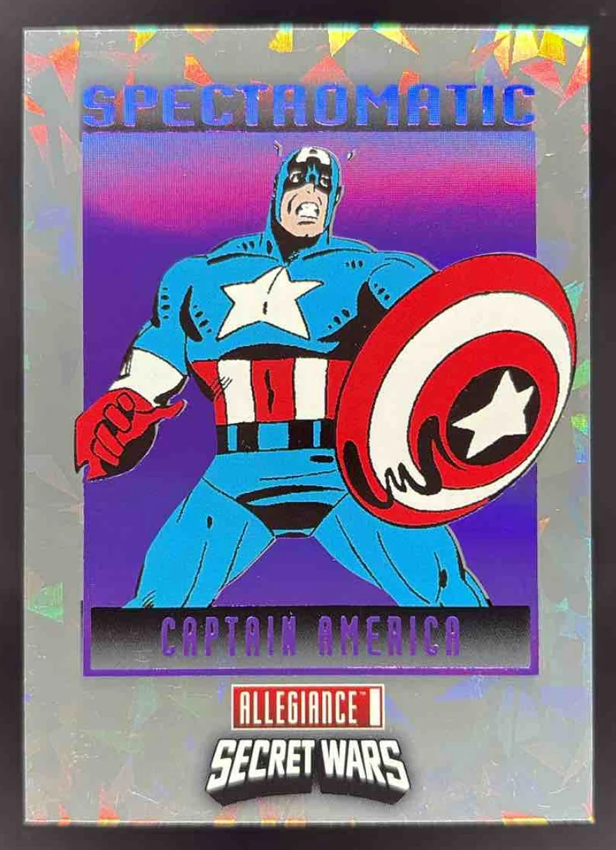 2024 UD Marvel Allegiance Secret Wars Spectromatic #SM10 Captain America /199