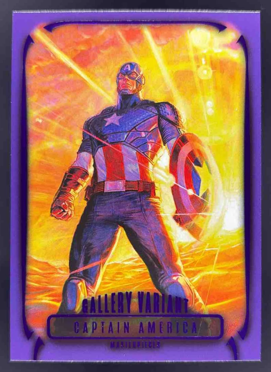 2024 SkyBox Marvel Masterpieces Gallery Variant Purple Foil Captain America /199