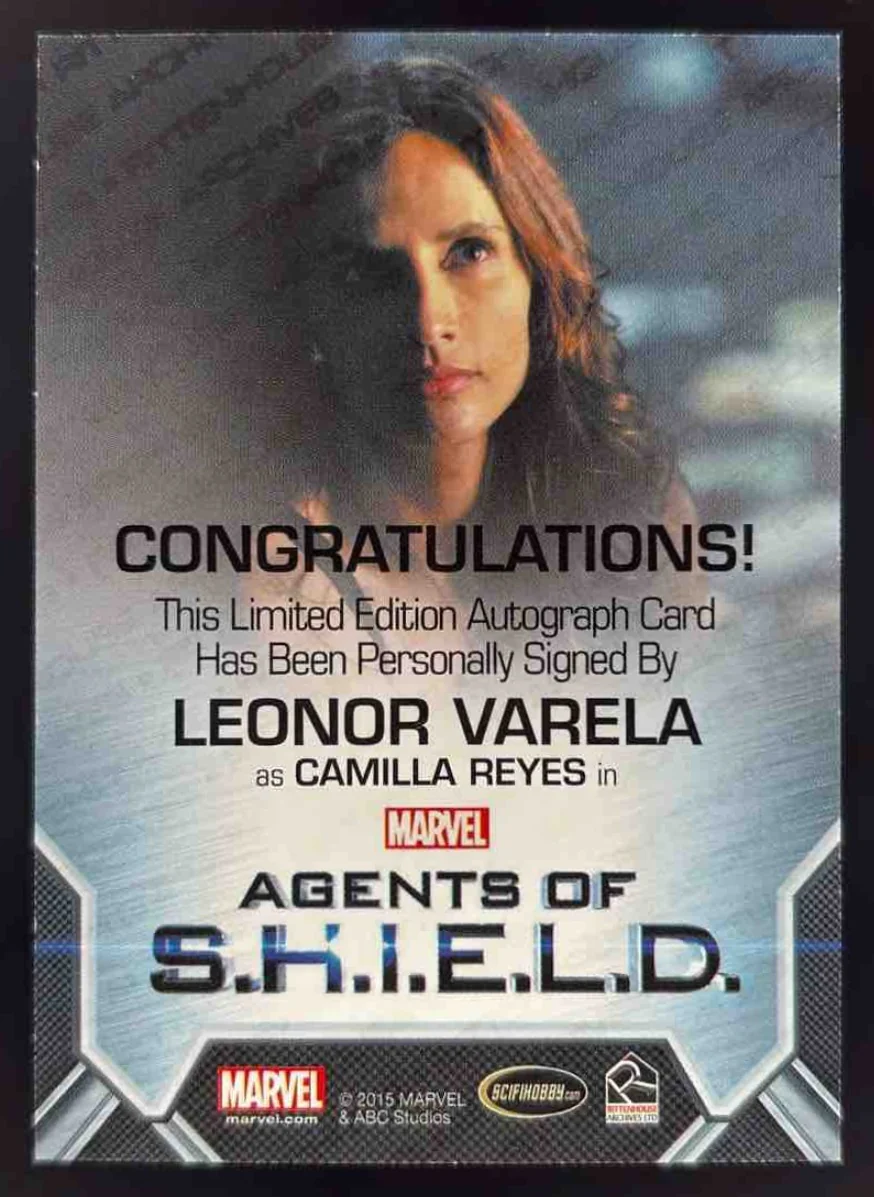 2015 Marvel Shield Leonor Varela Camilla Reyes Autograph Auto - Image 2