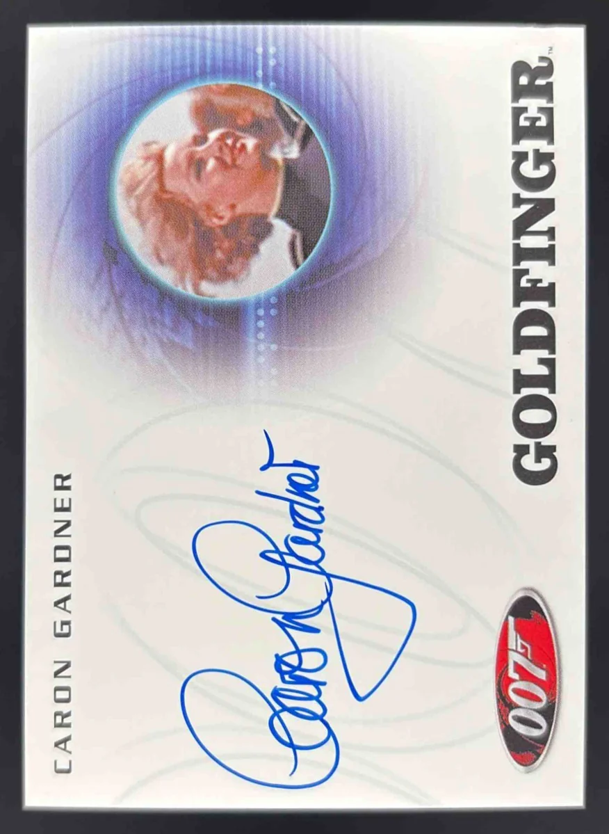 Rittenhouse 007 Goldfinger Autograph Caron Gardner Flying Circus Pilot Auto