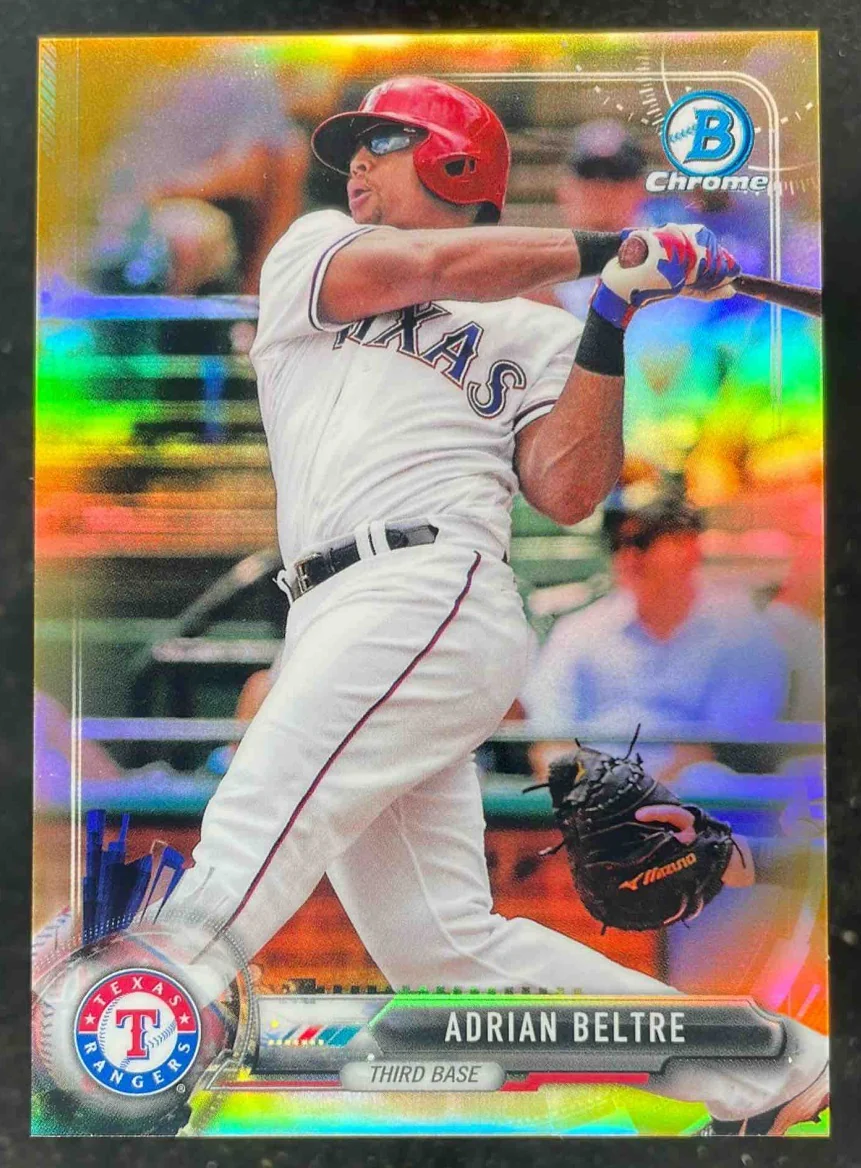 2017 Bowman Chrome Gold Refractor #97 Adrian Beltre /50