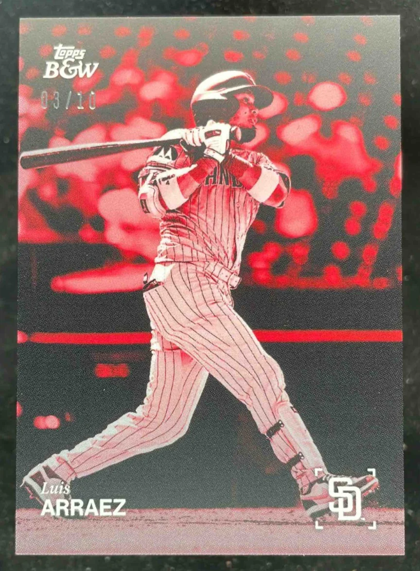 2025 Topps Black and White Red #114 Luis Arraez /10