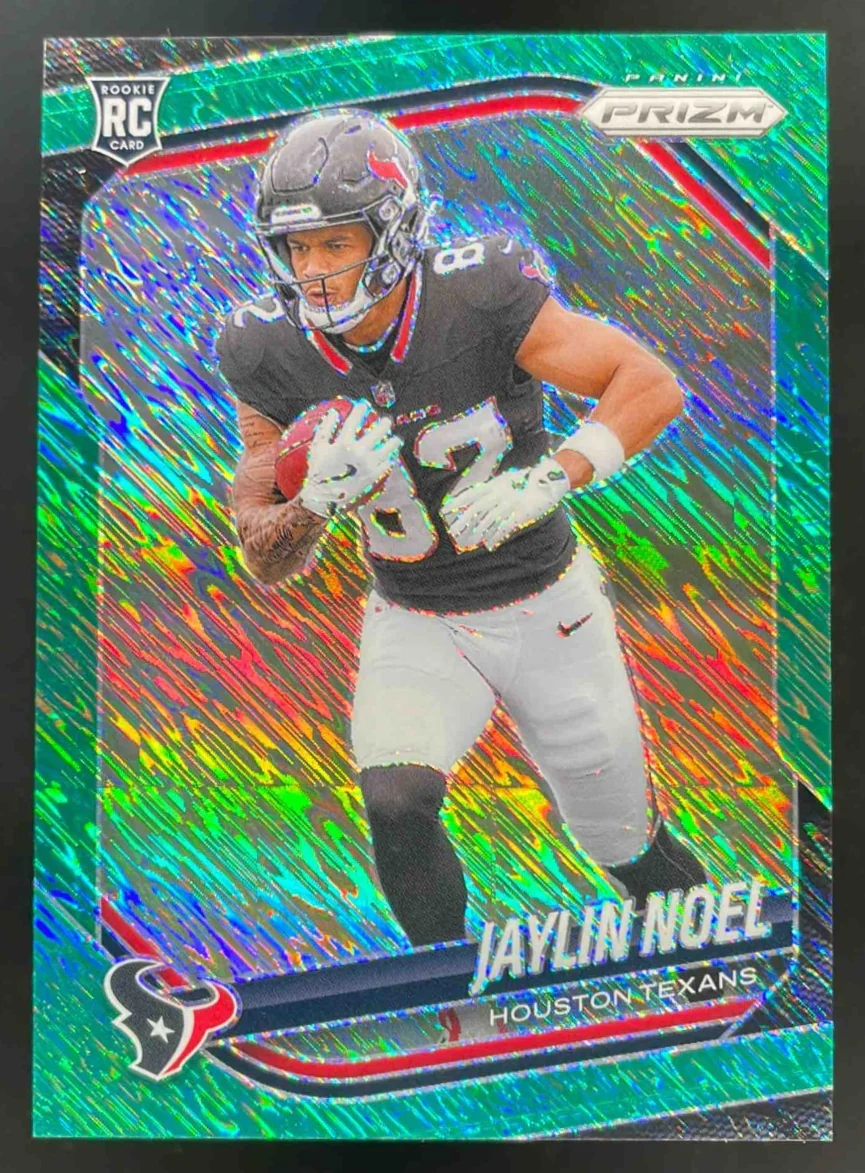 2025 Panini Prizm Green Shimmer Prizm #386 Jaylin Noel RC /5