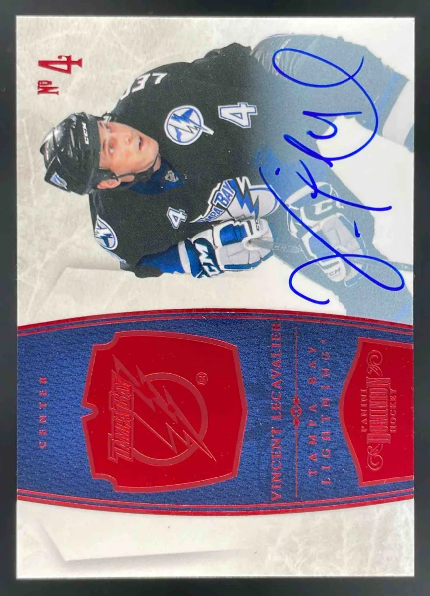 2010-11 Panini Dominion Signatures Ruby #89 Vincent Lecavalier Auto /50
