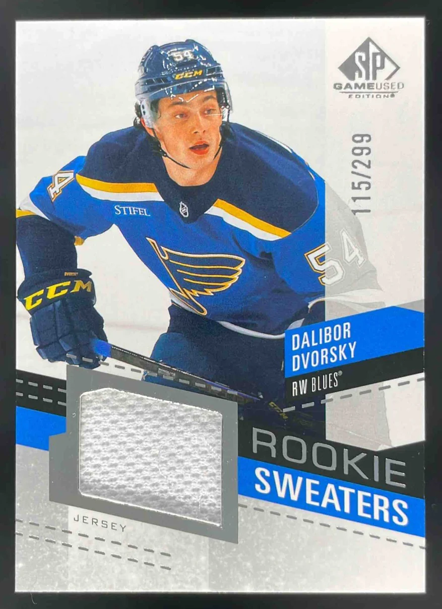 2025-26 Upper Deck SP Game Used Rookie Sweaters #RS-DD Dalibor Dvorsky /299