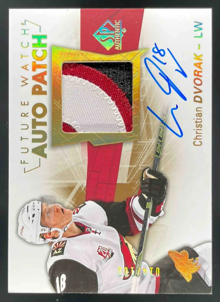 2016 SP Authentic Future Watch Auto Patches #161 Christian Dvorak RC Auto /100