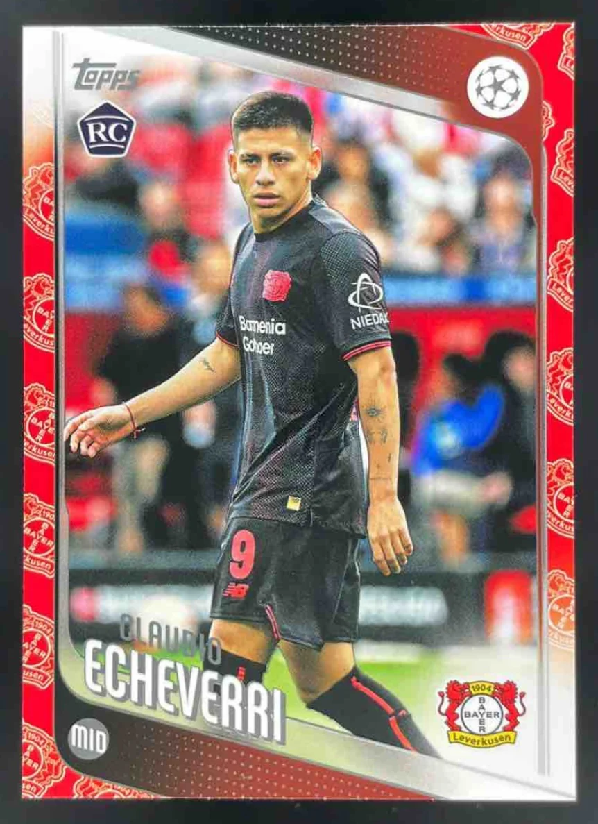 2025-26 Topps UEFA Club Competitions Team Logo Border #84 Claudio Echeverri RC