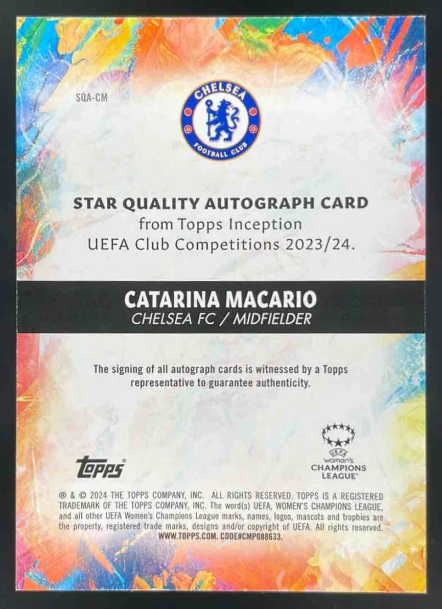 2023-24 Topps Inception Club Competitions Blue Catarina Macario Star Quality /49 - Image 2