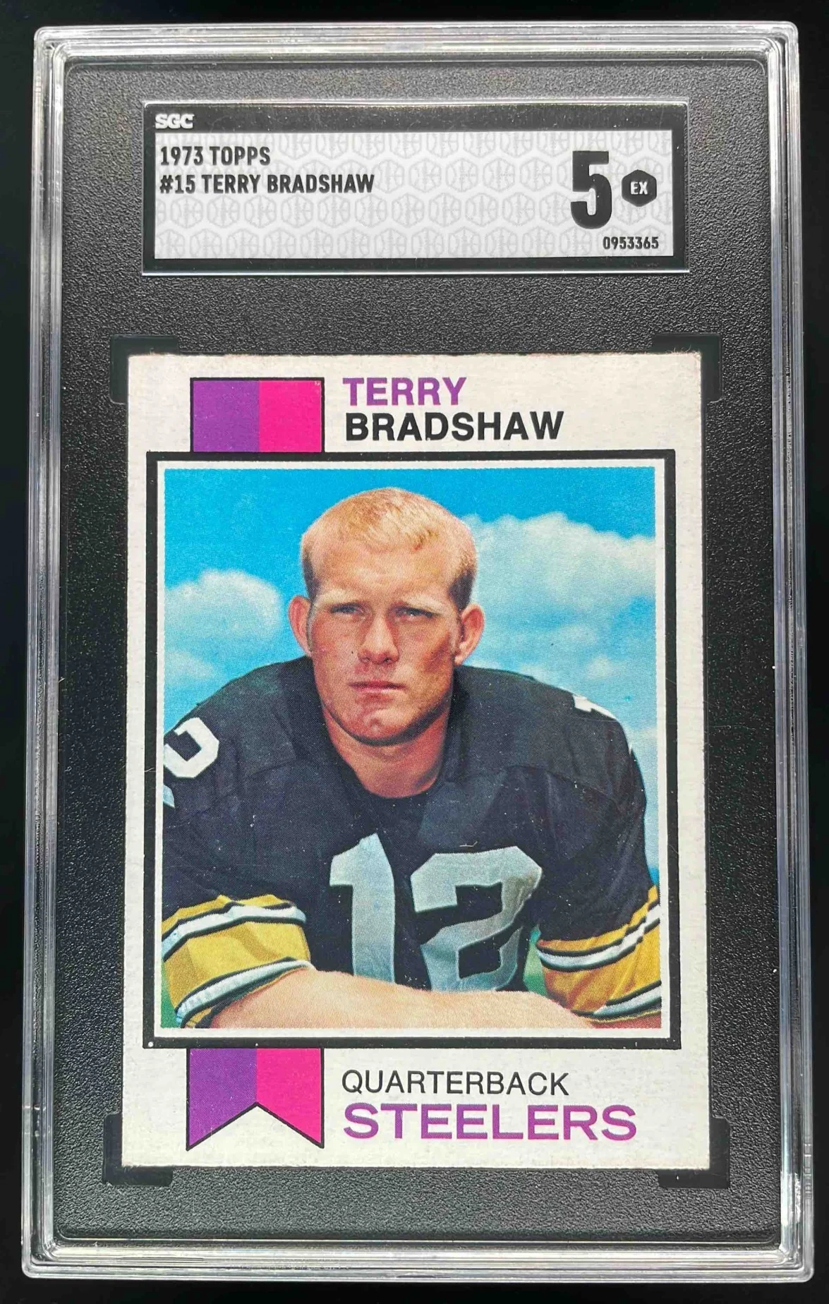 1973 Topps #15 Terry Bradshaw SGC 5
