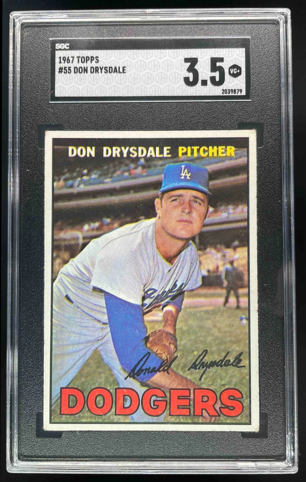 1967 Topps #55 Don Drysdale SGC 3.5