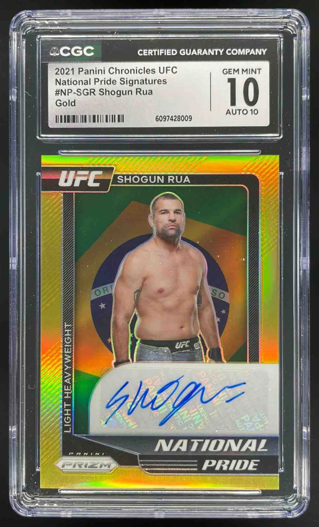 2021 Panini Chronicles UFC National Pride Gold #NPSGR Shogun Rua Auto /10 CGC 10