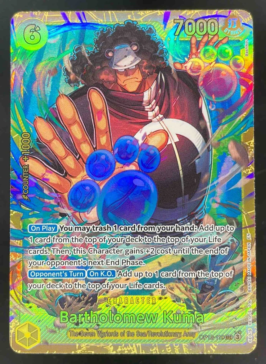 2025 One Piece Legacy of the Master #OP12-119 Bartholomew Kuma Secret Rare