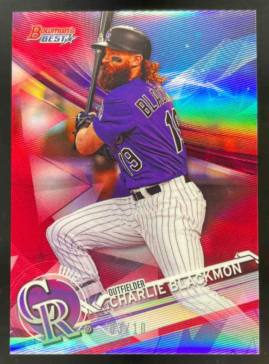 2017 Bowman Bowman's Best Red Refractor #39 Charlie Blackmon /10
