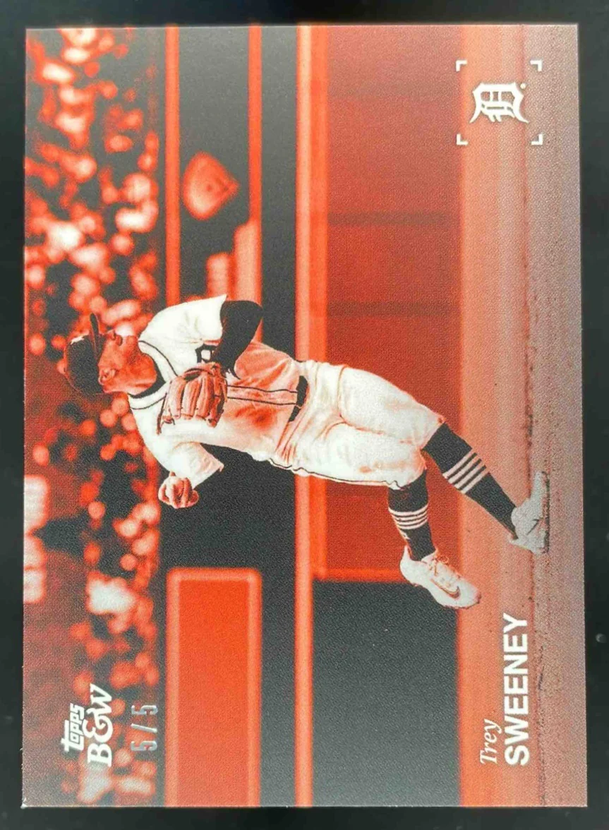 2025 Topps Black and White Orange #12 Trey Sweeney /5