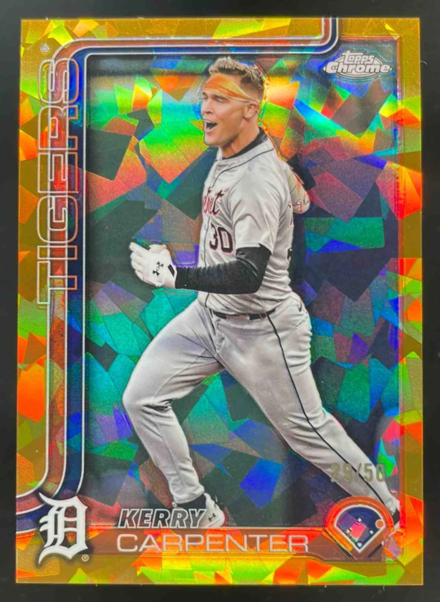 2025 Topps Chrome Sapphire Gold Refractor #299 Kerry Carpenter /50