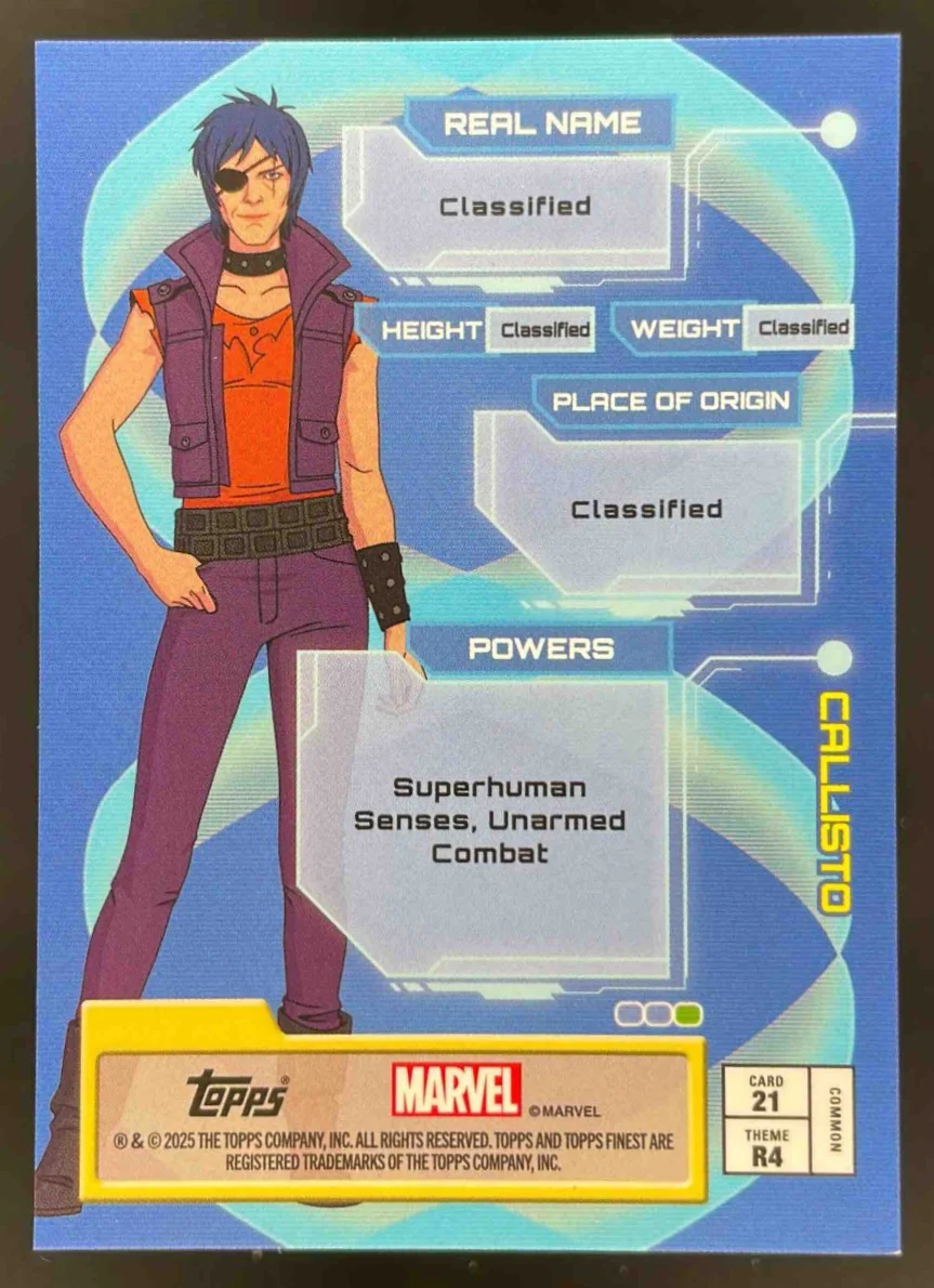 2025 Topps Finest X-Men '97 Red Refractor #21 Callisto /5 - Image 2