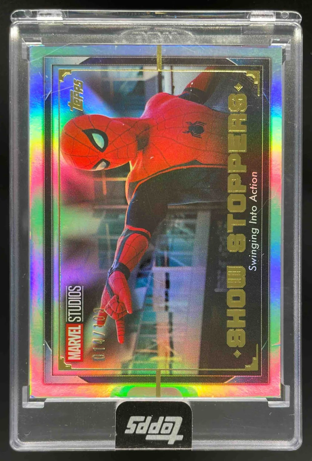 2025 Topps Marvel The Collector Show Stoppers #ST-9 Swinging Into Action /100
