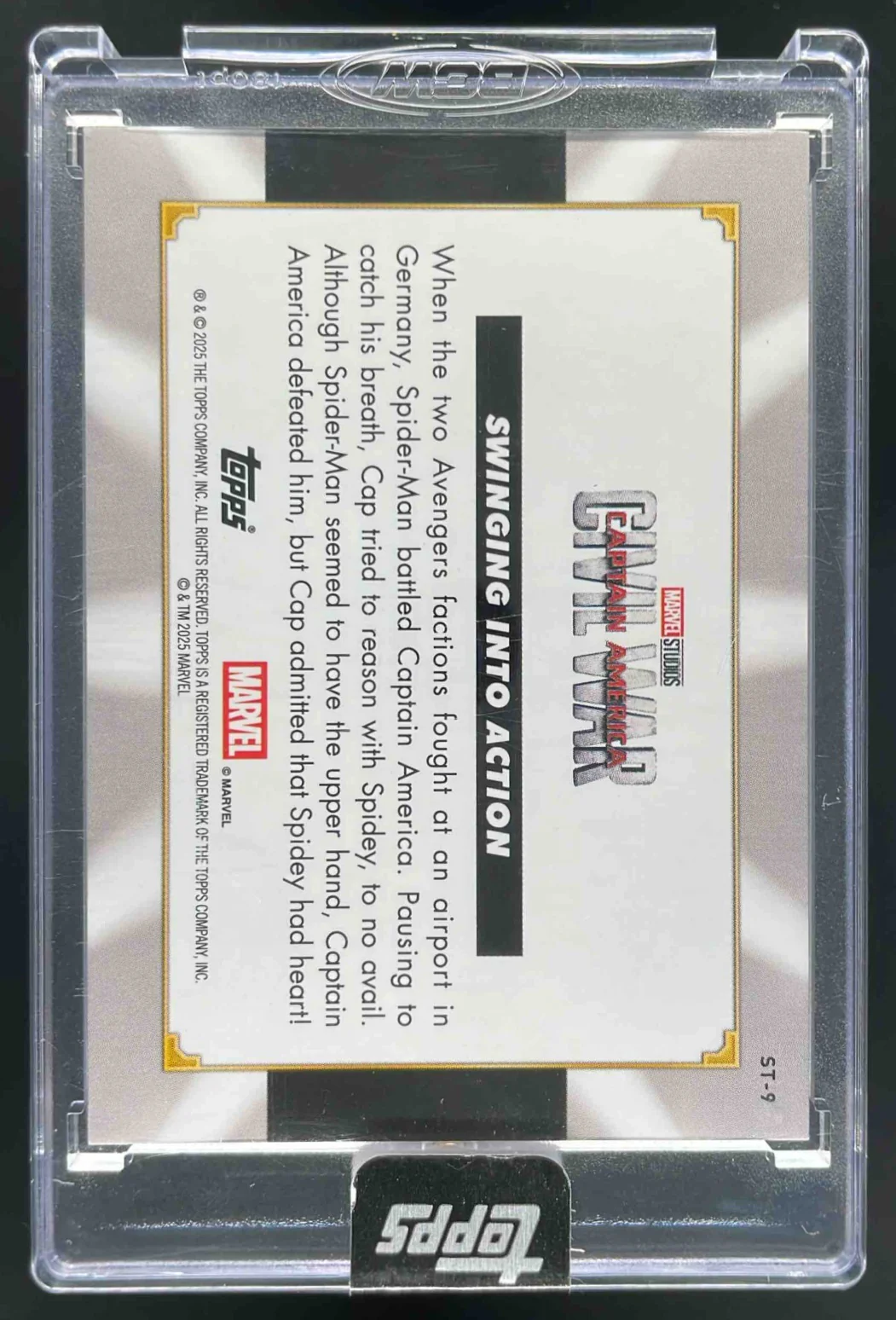 2025 Topps Marvel The Collector Show Stoppers #ST-9 Swinging Into Action /100 - Image 2