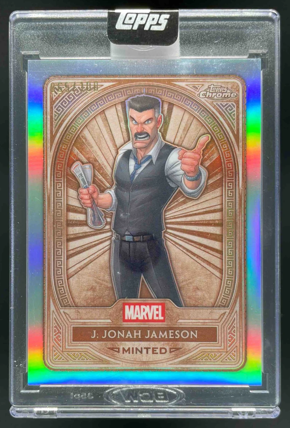 2025 Topps Mint Marvel Chrome Refractor #43 J. Jonah Jameson Bronze /100