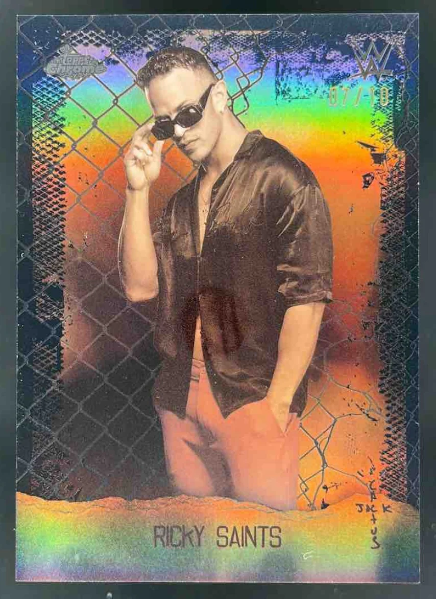 2025 Topps Chrome WWE x Cactus Jack Astroknights Black #AOK-42 Ricky Saints /10