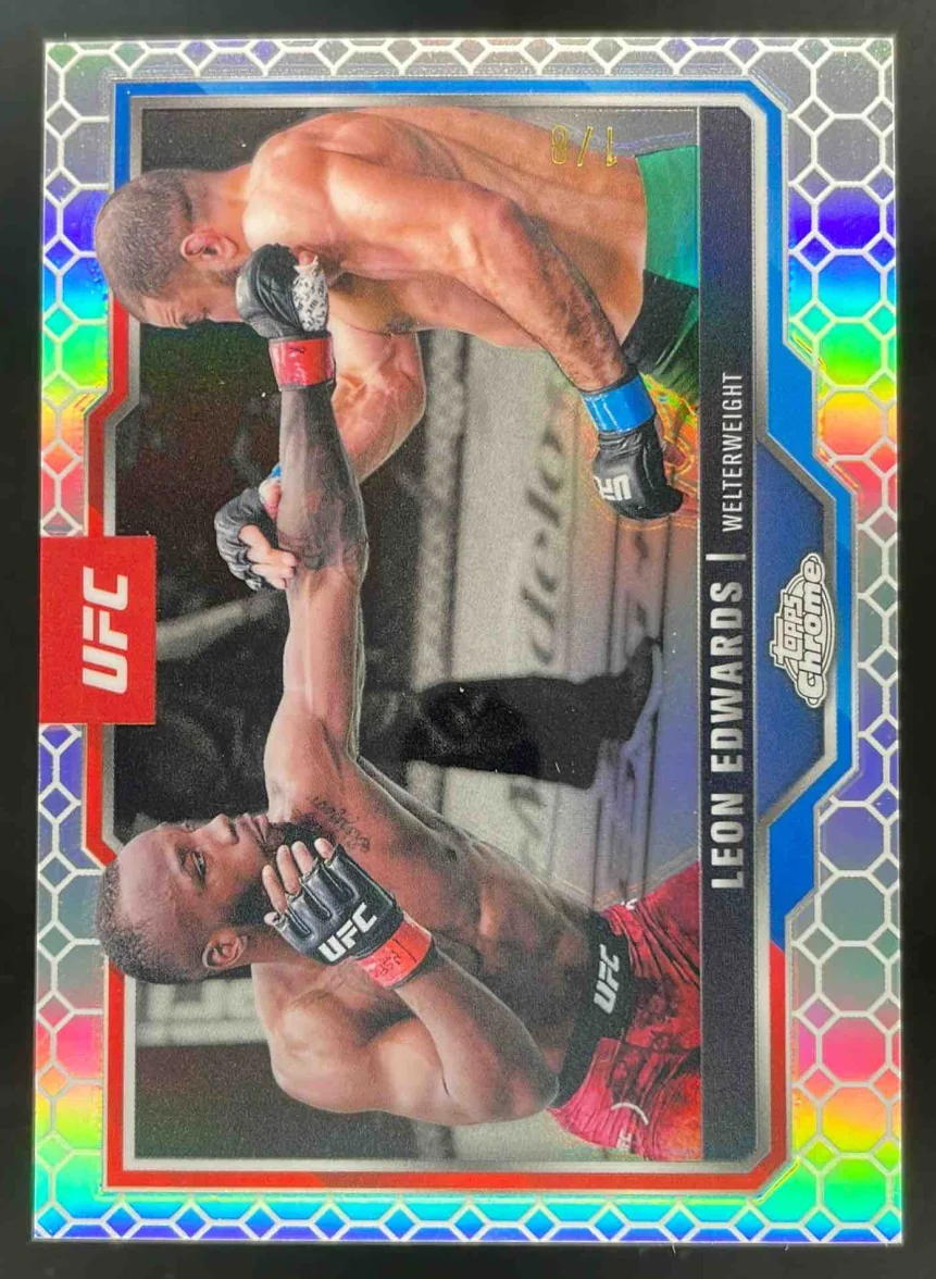 2025 Topps UFC Chrome OctaFractor Refractor #139 Leon Edwards /8