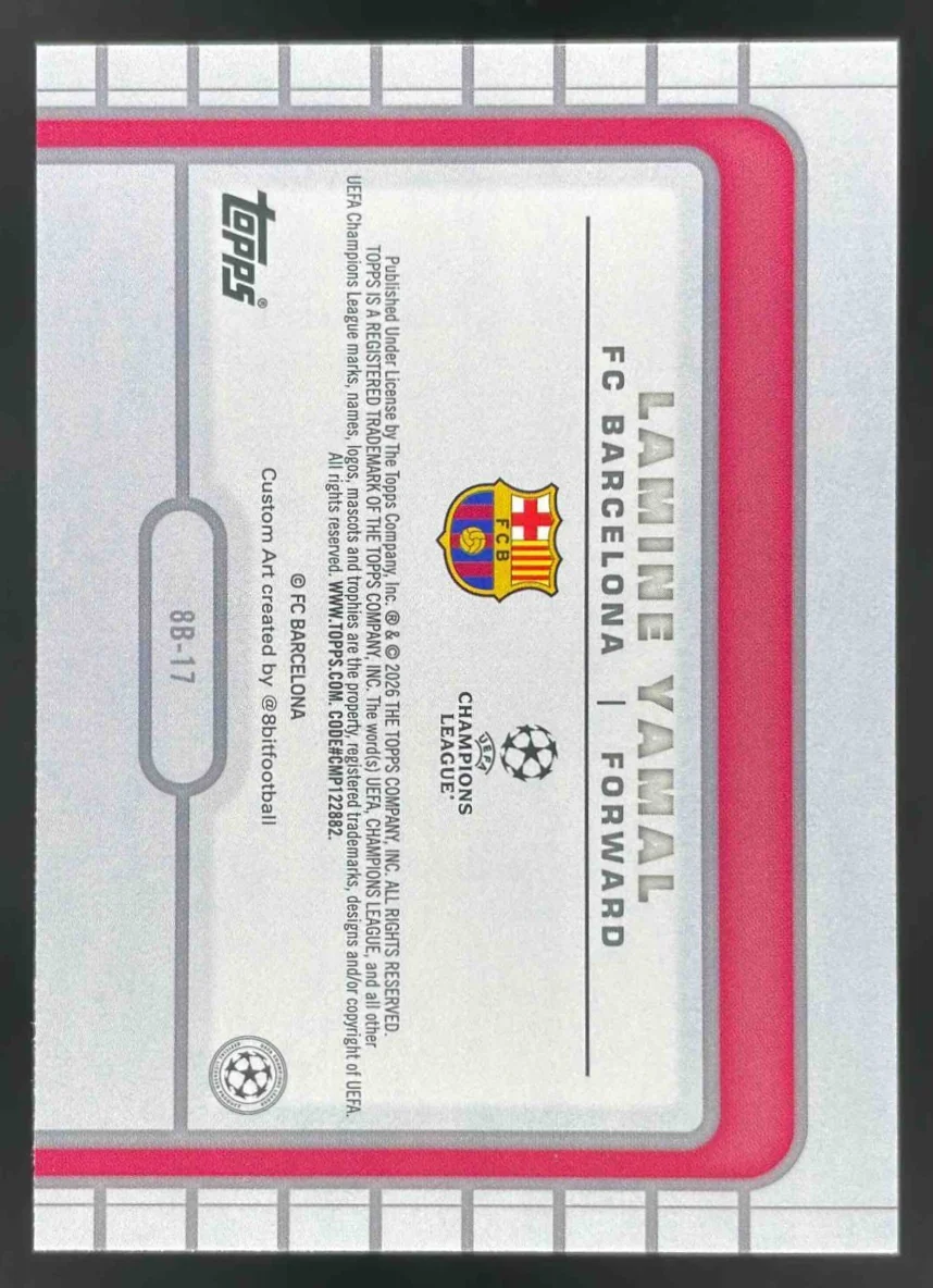2025-26 Topps UEFA Club Competitions 8Bit Shots #8B-17 Lamine Yamal - Image 2