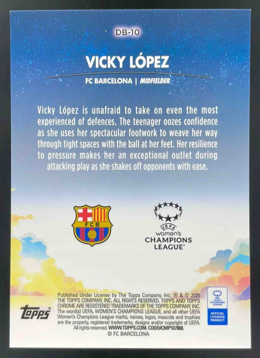 2024-25 Topps Women's Chrome Dreamballer Purple Refractor #DB-10 Vicky Lopez /75 - Image 2