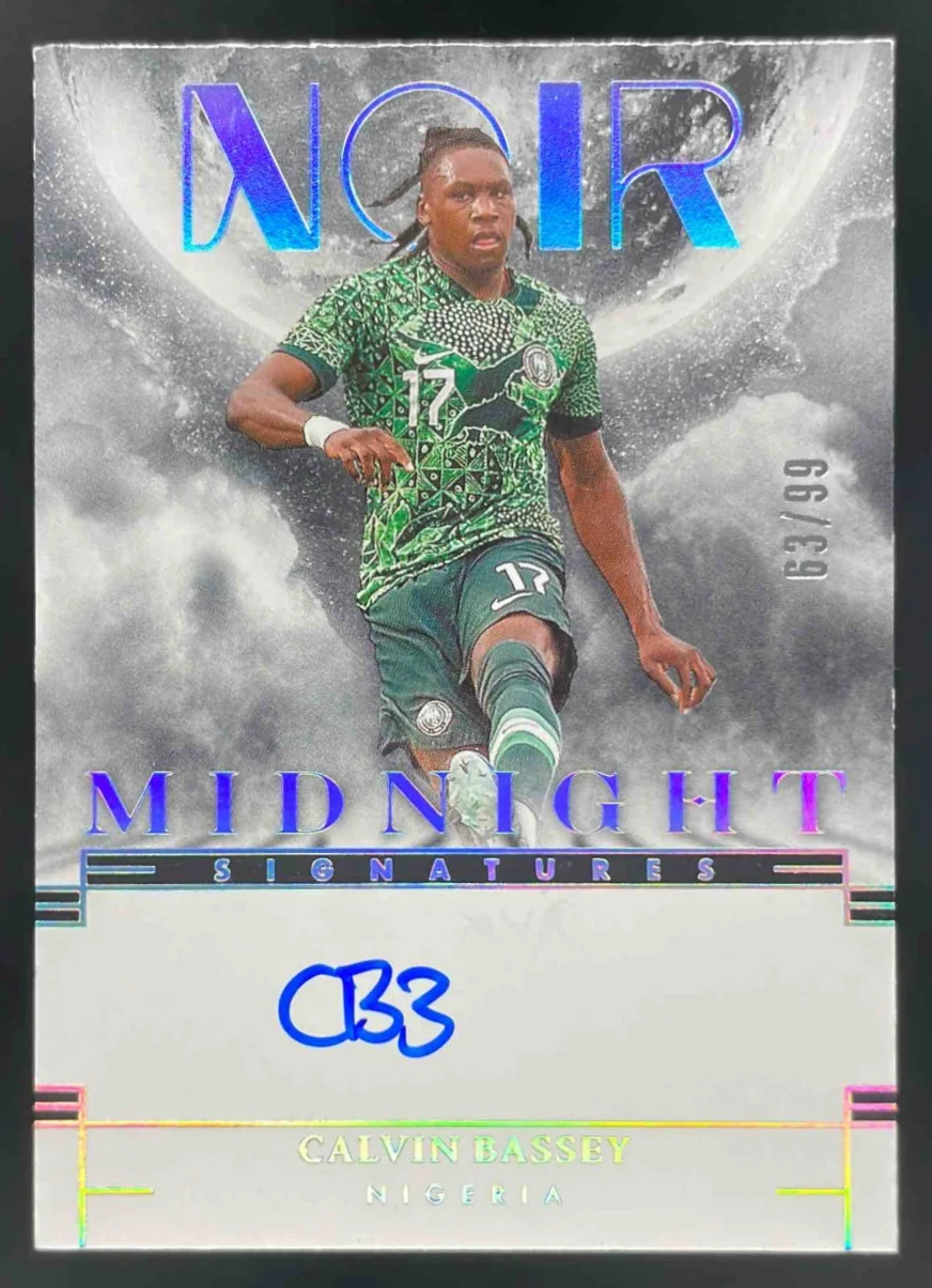 2024-25 Panini Noir Midnight Signatures Calvin Bassey Auto Autograph /99