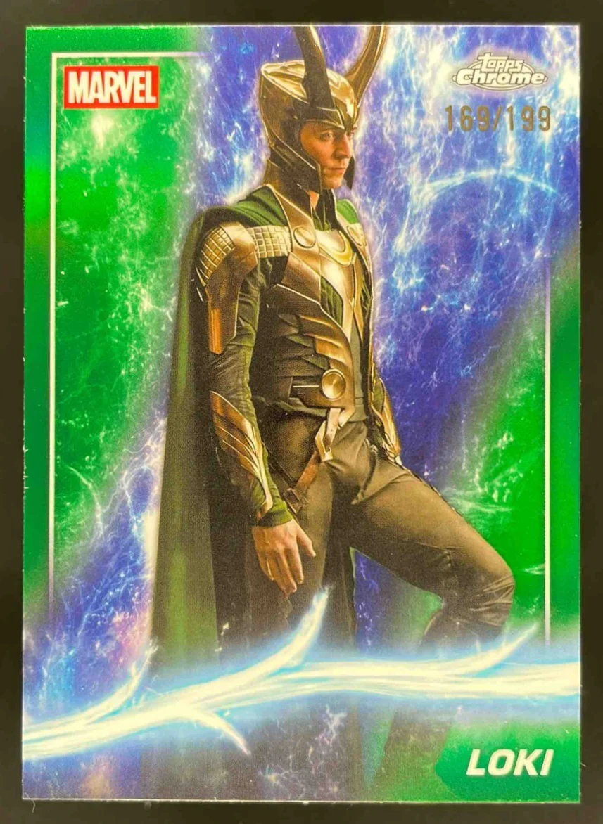 2025 Topps Chrome Marvel Studios Green Refractor #19 Loki /199