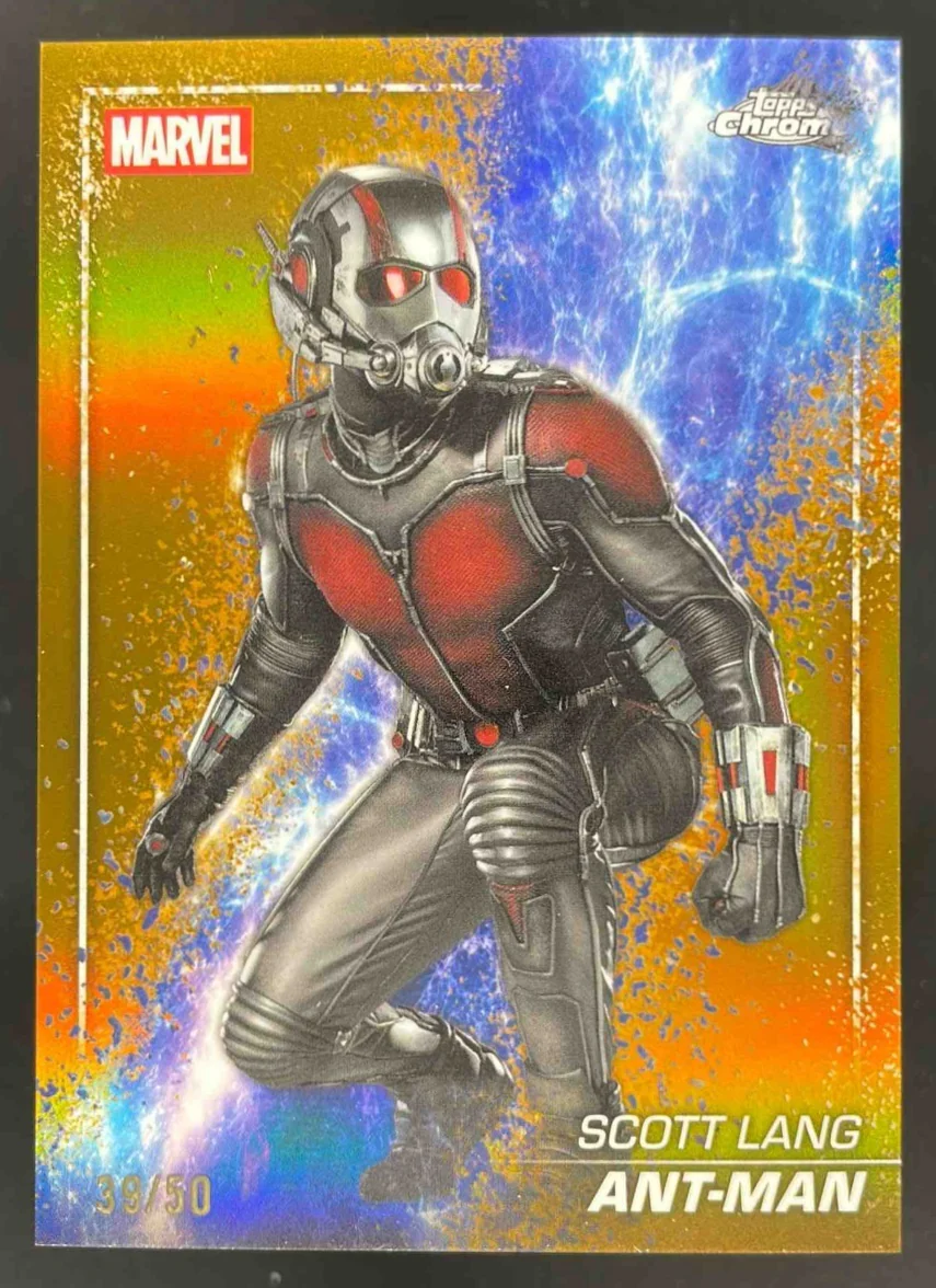 2025 Topps Chrome Marvel Studios The Snap Variation Gold #S-57 Ant-Man /50