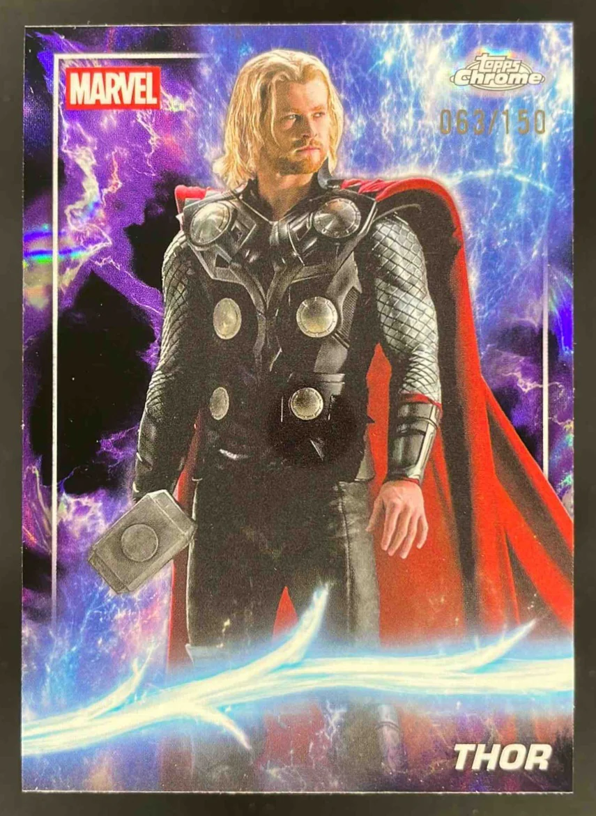 2025 Topps Chrome Marvel Studios Agatha Lava Refractor #10 Thor /150