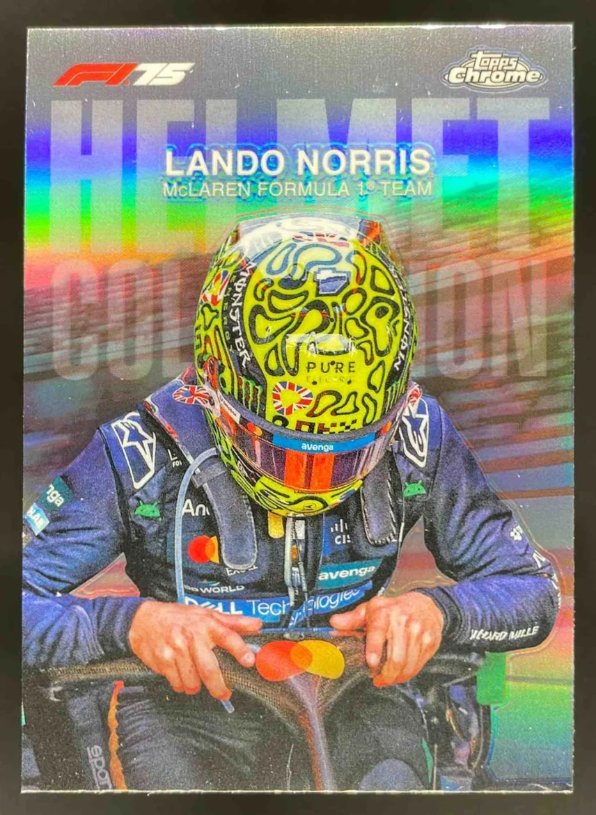 2025 Topps Chrome Formula 1 Helmet Collection #HC-4 Lando Norris