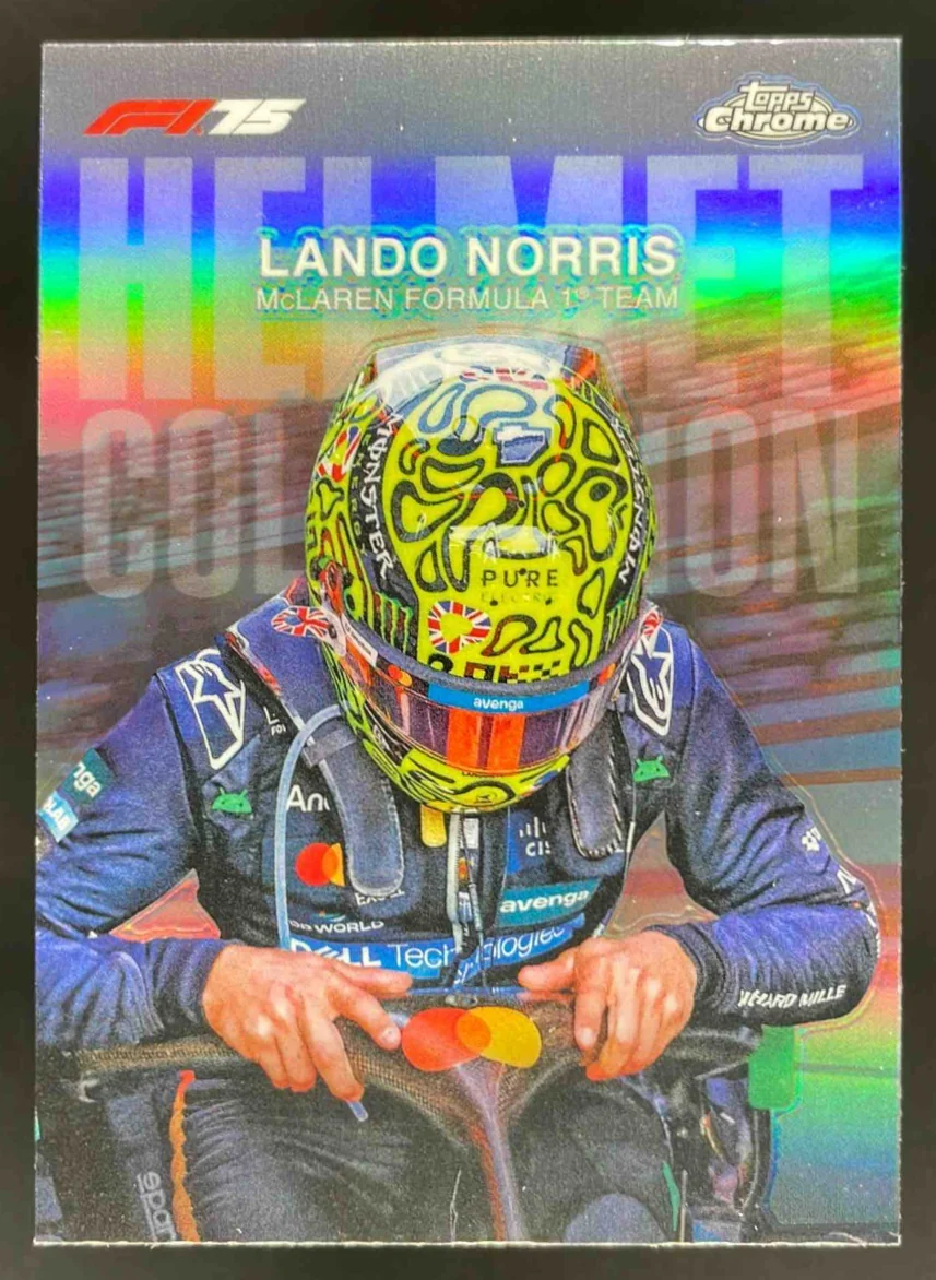 2025 Topps Chrome Formula 1 Helmet Collection #HC-4 Lando Norris