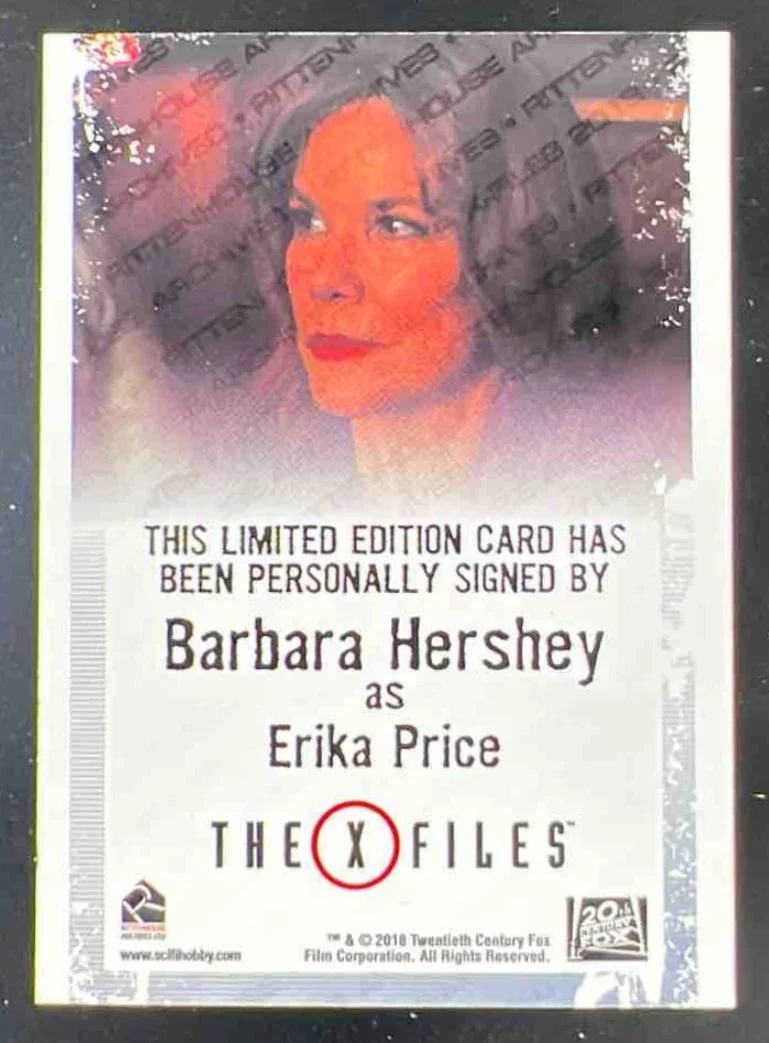2018 The X Files Autograph Barbara Hershey as Erika Price Auto - Image 2