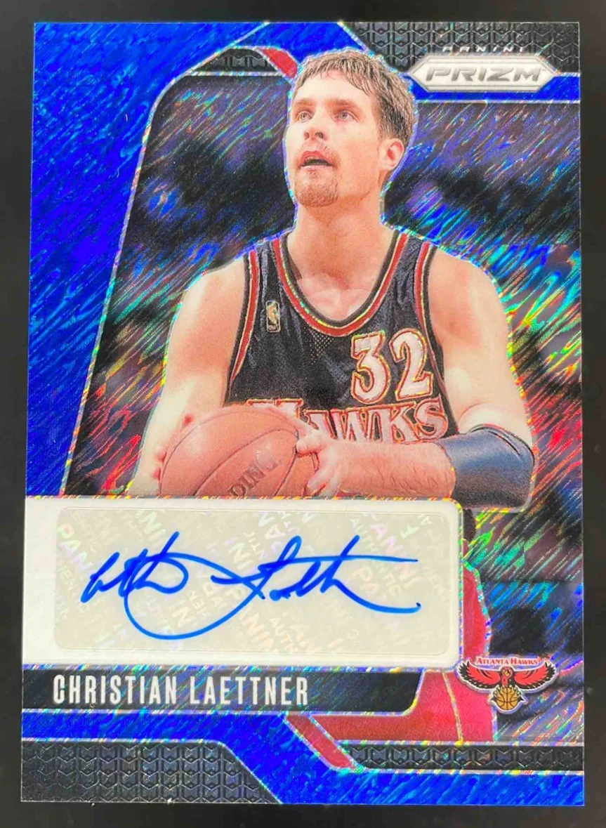 2024-25 Panini Prizm Blue Shimmer FOTL Christian Laettner Autograph Auto /25